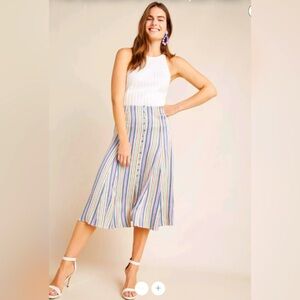Anthropologie Maeve Freya Midi Skirt